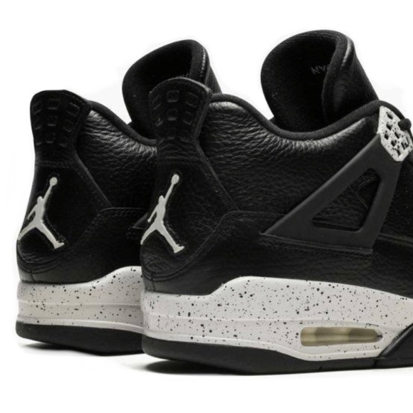 AIR JORDAN 4 Retro LS Oreo Black Grey Sz 10 - Picture 10 of 14